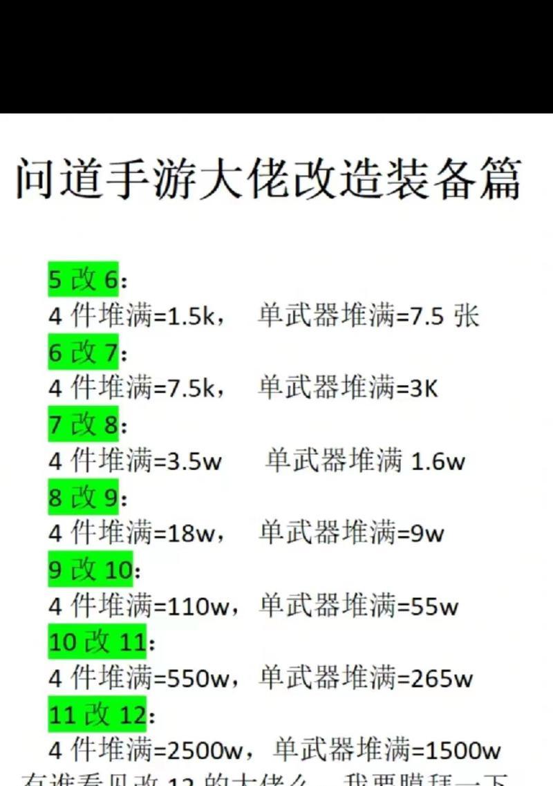 问道手游敏捷武器攻略（探索敏捷武器的秘密，打造个性化战斗风格）